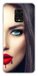 Coque en silicone imprimée compatible Xiaomi Redmi Note 9 Pro Lèvres Sang - Picture 1 of 3