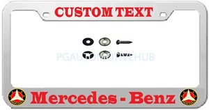 License Plate Frame Stainless Steel Chrome Plated Vinyl for Mercedes Benz - Picture 1 of 3
