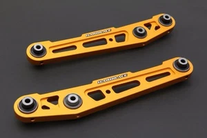 HARDRACE Rear Lower Control Arms Gold (Harden Rubber) 92-95 Civic EG EH EJ 7113G - Picture 1 of 8