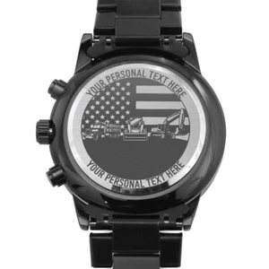 Reloj Pulsera Metal Maquinaria Pesada Personalizado. Regalo personalizado para trabajador de la construcción - Imagen 1 de 12