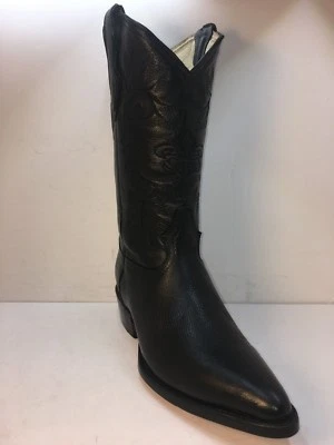 BOTAS VAQUERAS HOMBRE NEGRAS 100% CUERO GENUINO WESTERN J PUNTERA +ENVÍO GRATUITO+ Foto 1 de 4