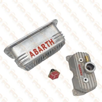 FD COPPA OLIO E COPERCHIO PUNTERIE ABARTH PER FIAT 500/126 EPOCA SCRITTA ROSSA