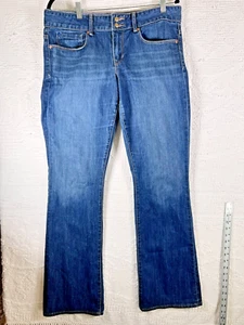 Gap 1969 Womens 31/12L Denim Jeans Stretch Sexy Boot Pockets Mid Rise - Picture 1 of 13