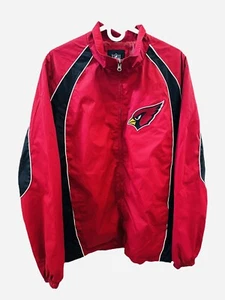 Chaqueta cortavientos vintage Cardinals adulto grande Arizona fútbol NFL roja retro - Imagen 1 de 13