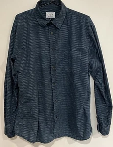 Lucid Men’s Navy Button Down Long Sleeve Dress Shirt - Size medium Business - Bild 1 von 10