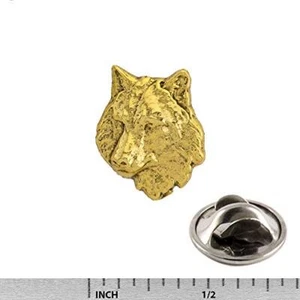 Creative Pewter Designs Wolf Head Lapel Pin or Tie Tack, M041MP - Picture 1 of 15
