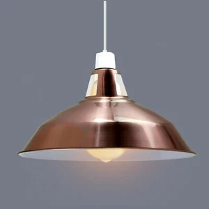 Vintage Metal Lamp Shade Ceiling Light Shades Retro Lampshade Easy Fit Pendant - Picture 1 of 74