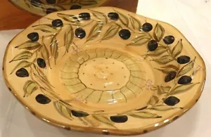 Olive Scallop Salad Plate dining plate serving platter - Picture 1 of 5
