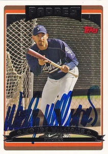 WOODY WILLIAMS SAN DIEGO PADRES SIGNED CARD ST LOUIS CARDINALS BLUE JAYS ASTROS - Picture 1 of 1