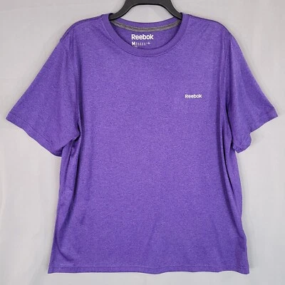 Camiseta Pullover Reebok Play Dry Para Hombre Manga Corta Púrpura Talla M Foto 1 de 4