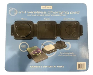 NEW-Mycharge 3-In-1 Wireless Charging Pad-Favorite Apple Wireless Devices-OEM - Picture 1 of 7