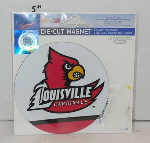 Wincraft Louisville Cardinals 4" Die Cut Magnet NCAA College - Picture 1 of 2
