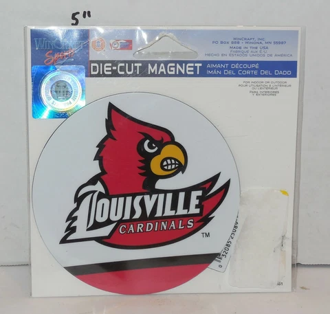 Wincraft Louisville Cardinals 4" Die Cut Magnet NCAA College Cover