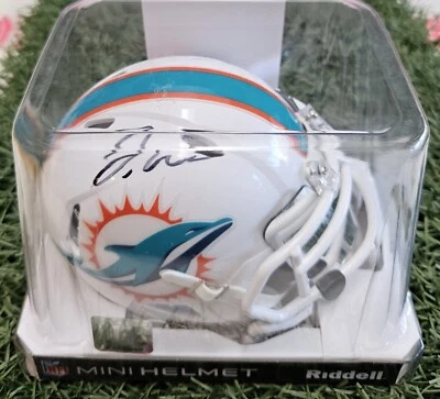 Minicasco de velocidad firmado por Jaylen Waddle (VISOR) de los Miami Dolphins con certificado de autenticidad Foto 1 de 4