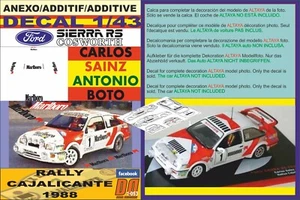 ANEXO DECAL 1/43 FORD SIERRA RS CARLOS SAINZ RALLY CAJALICANTE 1988 (07) - Imagen 1 de 1