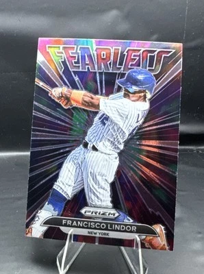 Francisco Lindor 2022 Panini Prizm Fearless No. FL-13 New York Mets - Image 1 of 3