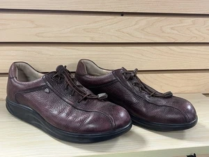 Finn Comfort Mens Leather Lace Up 8769106 10 W Made In Germony Merlot Brown - Picture 1 of 14