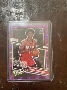 2023 Donruss Amen Thompson The Rookies Purple Lazer /99 Rockets - Picture 1 of 2