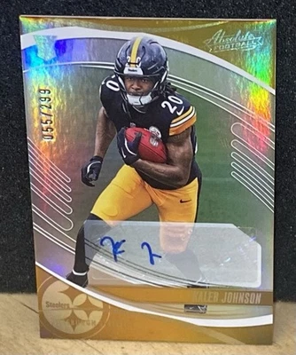 2025 Absolute Football KALEB JOHNSON RC 055/299 Auto Steelers - Image 1 of 2