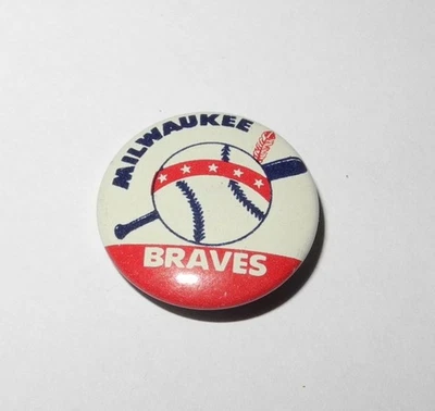 1960's Baseball Milwaukee Braves Stadium Souvenir Pin Button Pinback Charm Token - Image 1 of 2