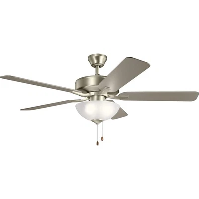 Kichler Lighting 330017NI Basics Pro Select Indoor Ceiling Fan Brushed Nickel - Image 1 of 4