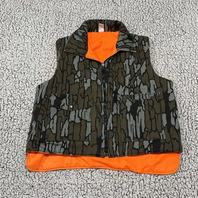 VTG Camouflage Orange Hunting Vest Rebark Size Large Men’s  - Image 1 of 4