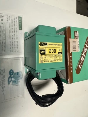 NEW Nissyo MF 200 U Power Step Up Down Transformer Japan Japanese  MF-200-U W - Image 1 of 4