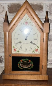 Seth Thomas Steeple Chime Mantel Clock W/Key Works - Picture 1 of 4