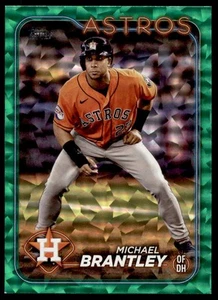 2024 Topps Green Crackle Foil Michael Brantley 138/499 Houston Astros #381 - Bild 1 von 2