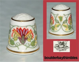 ROCKINGHAM Thimble 'FLORAL TENDRILS' ENGLAND - Picture 1 of 1