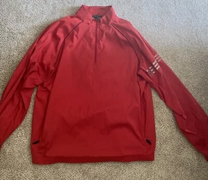 Adidas Windbreaker Jacke Herren XL rot 1/4 Zip Performance Climaproof - Bild 1 von 6