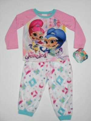 NOVO COM ETIQUETAS NICKELODEON SHIMMER & SHINE* 2 PEÇAS CONJUNTO DE DORMIR MENINAS PJ'S MANGA LONGA 6 MULTI - Imagem 1 de 4