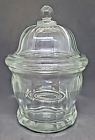 Indiana Glass Candy Cookie Jar Apothecary Heavy Crystal Glass 8" with Lid
