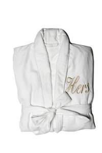SOFT AND SMOOTH TERRYCLOTH SPA ROBE - HOTEL QUALITY - ADD A MONOGRAM! - Picture 1 of 31