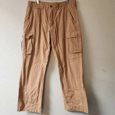 Calça Margaritaville Bronzeada Tamanho 36x32 Carga Ajuste Relaxado Vários P9ckets Lona - Imagem 1 de 4