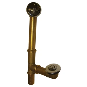 PROFLO PFWO201 Universal Tub Drain / Waste Fits Most Tubs 14" - 16" Tall Chrome - Picture 1 of 1