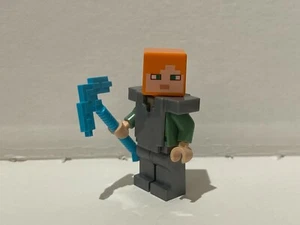 LEGO MINECRAFT ALEX + ARMADURA DE PLATA Y PICO DE DIAMANTE DEL JUEGO 21147 - Imagen 1 de 2