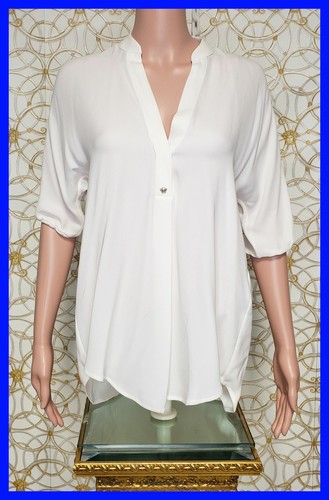 CAMICIA VERSACE OFF WHITE MANICA 1 2 SETA 40 4