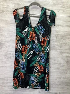 Maurices Dress XS Womens Black Floral Cold Shoulder Short Sleeve Stretch - Picture 1 of 7