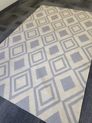 Spectacular Beni Ourain Flat Weave Area Rug  5' X 8' Klim Rug Reversible New - Image 1 of 4