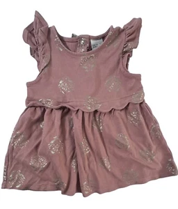 Janie and Jack x Rachel Zoe Dressy Print Top Girls Size 4- 5T Gold Foil Flutter - Picture 1 of 5
