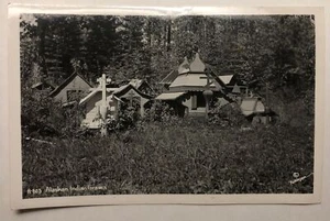 Tumbas indias de Alaska Alaska RPPC Robinson - Imagen 1 de 2