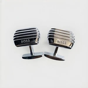Hugo Boss Silver Cufflinks B-Panel 50495153 Silver - Picture 1 of 4