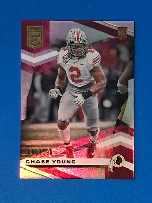 CHASE YOUNG #105 - 2020 DONRUSS ELITE - SILVER PARALLEL ROOKIE RC /799 - Image 1 of 2