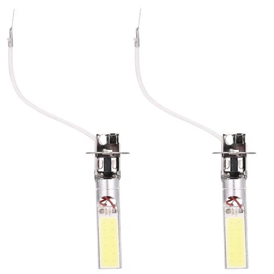 2 Pcs H3 15W LED COB DRL Lamp White Xenon Driving Head Light Bulbs L3X99431 - Image 1 of 3
