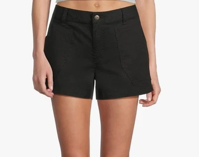 Shorts Prana Palisades Ripstop Feminino Tamanho 0 em Preto Novo Com Etiquetas! - Imagem 1 de 4
