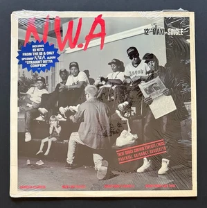 NWA Gangsta Gangsta 12" Maxi Single Vinyl Record Album In Shrink Hype Sticker NM - Picture 1 of 2