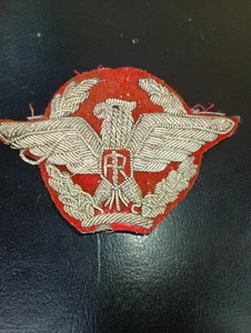 Antiker Aufnäher Italienische Luftwaffe Edelmetall Draht bestickt - Bild 1 von 8
