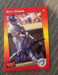 Kelly Gruber signed autographed #242 1992 Triple Play Card Toronto Blue Jays - Picture 1 of 1