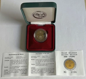 2 Euros Bélgica 2008, Derechos Humanos en PP - Imagen 1 de 2